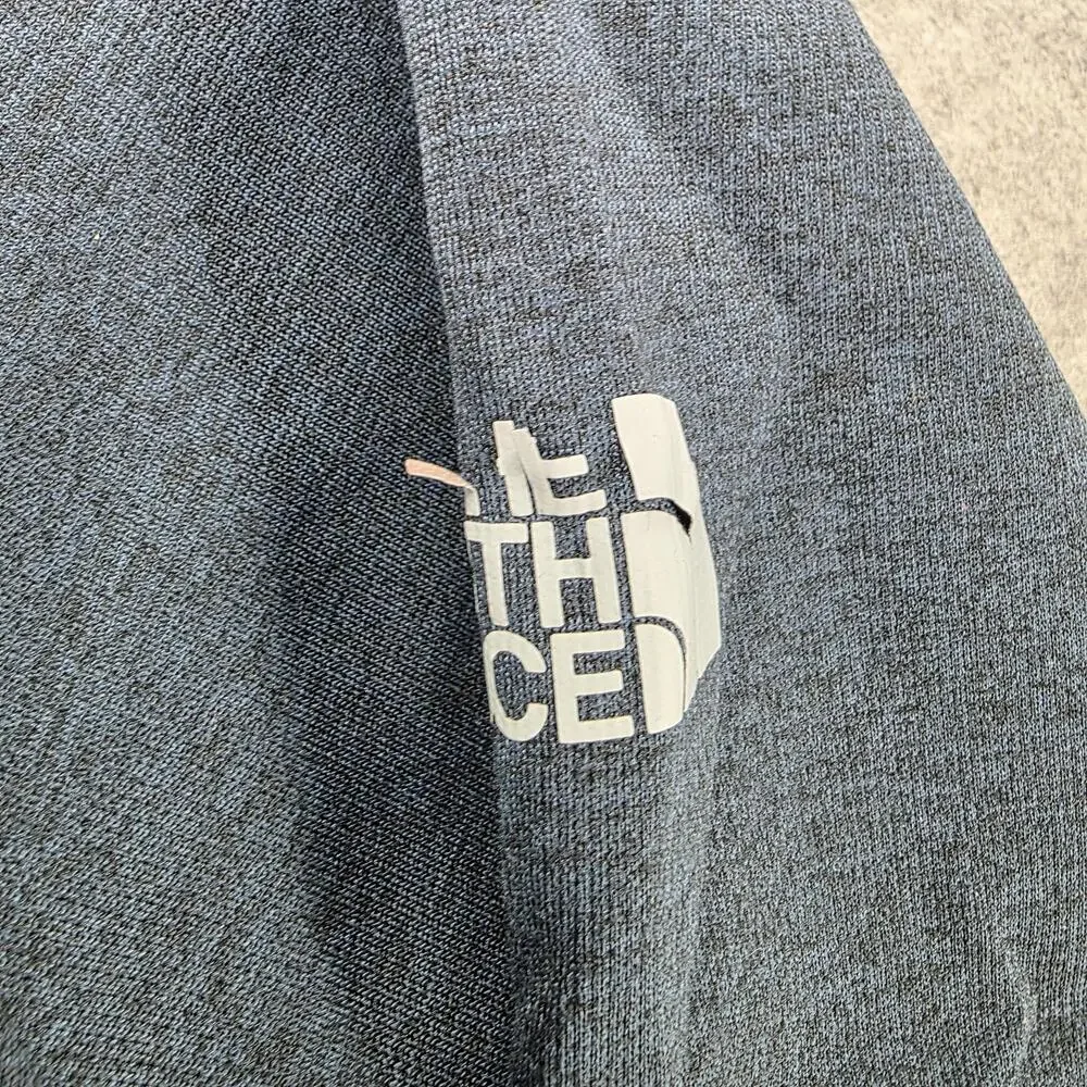 The North Face Jacket Mens XL Gray Windbreaker Full Zip Lined Pockets Logo